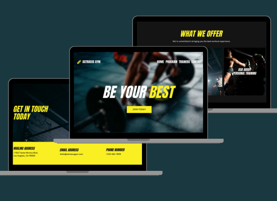 gym website website-development-SMM-SEO-wordpress-development